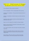 WGU C211 - Global Economics for Managers Top Questions and Correct Answers 2024