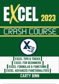 EXCEL 2023 CRASH COURSE Master Excel 2023 With This Complete Crash Course In 7 Days 