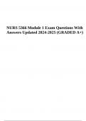 NURS 5366 Module 1 Exam Questions With Answers Updated 2024-2025 (GRADED A+)