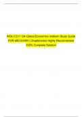 WGU C211 OA Global Economics midterm Study Guide FOR MID EXAM ( Chapterwise) Highly Reccomended 100% Complete Solution