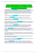 WGU C985 Health care Analytics Latest Version 120 Questions and 100&percnt; Correct Answers Guaranteed A&plus;