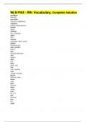 NLN PAX - RN&colon; Vocabulary&comma; Complete Solution