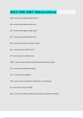2023 FAR-AMT Abbreviations Question and answers latest update 