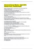 Advanced Scrum Master - Agile SAFe Version 4&period;6&period;0 - Practice Exam