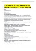 SAFe Agile Scrum Master Study Guide &lpar;Answered&rpar; Verified Solution