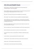 CA Life and Health Exam Questions and Answers Solved 100&percnt; Correct&excl;&excl;