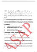 HESI RN Mental Health Exam (25 Versions, 1500+ Q & A,  Newest-2023) / RN HESI Mental Health Exam / Mental Health  HESI RN Exam / Mental Health RN HESI Exam |Real + Practice  Exam| 1.A female client with obsessive-compulsive disorder (OCD) is describing he