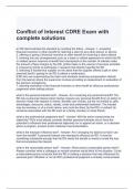 Conflict of Interest CDRE Exam with complete solutions