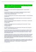 WGU C207 Pre Assessment Study Guide with Complete Solutions