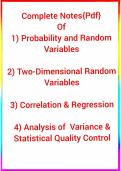 Probability Random Variables Correlation and Regression