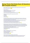 Barney Fletcher Real Estate Exam &lpar;235 Questions&rpar; With Complete Solutions