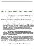 HESI RN COMPREHENSIVE V1-V7 Exit Exam Practice Questions and Answers Latest 2024 GRADED A+ PASS