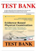 Test Bank for Evidence-Based Physical Examination Best Practices for Health & Well-Being Assessment 1st Edition by  Kate Gawlik   Chapter 1-29 ISBN&colon;   9780826164537 Complete Guide A&plus;