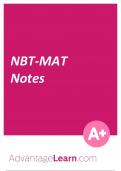 Advantage Learn A+ National Benchmark Test (NBT) MAT, Exam Questions, Answers and Notes