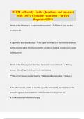 MTM self study Guide Questions and answers with 100&percnt; Complete solutions &vert; verified &updated 2024