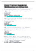 MDC III Final Exam Study Guide&colon; Multidimensional care 111 Final Exam&colon; Questions & Answers&colon; Updated A&plus; Score Solution