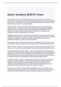Saylor Academy BUS101 Exam 100% correct Answers