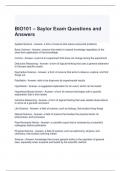 BIO101 – Saylor Exam Questions and Answers