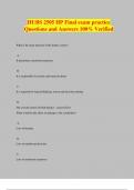 HUBS 2505 HP Final exam practice Questions and Answers 100&percnt; Verified