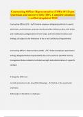 Contracting Officer Representative &lpar;COR&rpar; 101 Exam Questions and answers with 100&percnt; Complete solutions &vert; verified &updated 2024