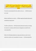 COR 106 Exam Questions and answers with 100&percnt; Complete solutions &vert; verified &updated 2024