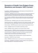 Dynamics of Health Care- Rutgers  EXAM BUNDLE&lpar;COMPLETE PACKAGE&rpar;with Complete Solutions&excl;