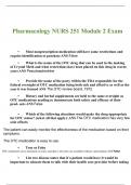 PHARMACOLOGY NURS 251 MODULE 2 EXAM Questions And Correct Answers PORTAGE LEARNING 2023/2024 GRADED A+.