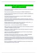HB 485 TAM test questions and answers rated 100&percnt; correct&excl;&excl;