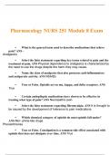 Pharmacology NURS 251 Module Exam 8 portage learning A Questions and Answer 
