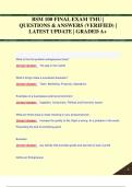 BSM 100 FINAL EXAM TMU &vert;  QUESTIONS & ANSWERS &lpar;VERIFIED&rpar; &vert;  LATEST UPDATE &vert; GRADED A&plus;