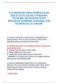 A PACKAGE DEAL FOR ATI MEDSURG PROCTORED EXAM 2024 ACTUAL EXAM WITH DETAILED VERIFIED  ANSWERS /A+ GRADE ASSURED