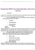 HESI RN Case Study: Postpartum questions and answers verified and updated.