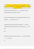 LP-gas Texas bobtail Exam Questions and answers with 100&percnt; Complete solutions &vert; verified &updated 2024