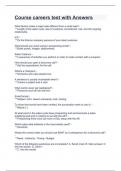 Course careers test with Answers