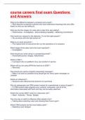 course careers final exam Questions and Answers&period;