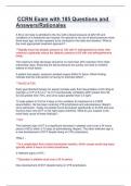 CCRN Exam with 185 Questions and Answers Rationales&period;