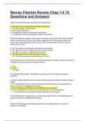 Barney Fletcher Review Chap 1-5 78 Questions and Answers&period;