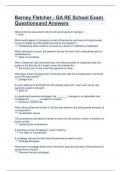 Barney Fletcher - GA RE School Exam Questionsand Answers&period;