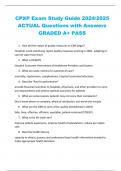 CPXP Exam Study Guide 2024/2025  ACTUAL Questions with Answers  GRADED A+ PASS