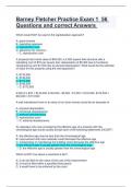 Barney Fletcher Practice Exam 1 56 Questions and correct Answers&period;