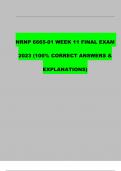 NRNP 6665-01 WEEK 11 FINAL EXAM  2023 (100% CORRECT ANSWERS &  EXPLANATIONS) 