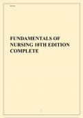 FUNDAMENTALS OF NURSING 10TH EDITION COMPLETE