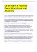 CEBS GBA 1 Practice Exam Questions and Answers