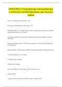ONS&sol;ONCC Chemotherapy Immunotherapy  Certificate Certified Questions and Answers  update