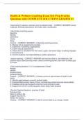 Health & Wellness Coaching Exam Test Prep Practice  Questions with COMPLETE SOLUTIONS GRADED A&plus;