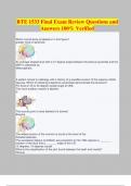 RTE 1533 Final Exam Review Questions and Answers 100&percnt; Verified
