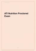 ATI Nutrition Proctored Exam LATEST , VERIFIED ANSWERS ,GRADED A+