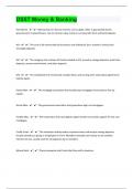 DSST Money & Banking 121 Questions with 100&percnt; Correct Answers &vert; Verified &vert; Updated 2024