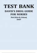 Davis’s Drug Guide for Nurses, 19 Edition Vallerand. Sanoski Test Bank Graded A+