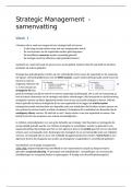 Samenvatting -  Strategic Management B&M (EBB649C05)